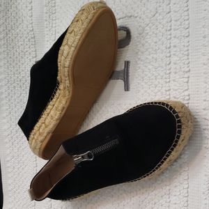 ERIC MICHAEL SERENA ESPADRILLES W/ ZIPPER BLACK SIZE 8.5